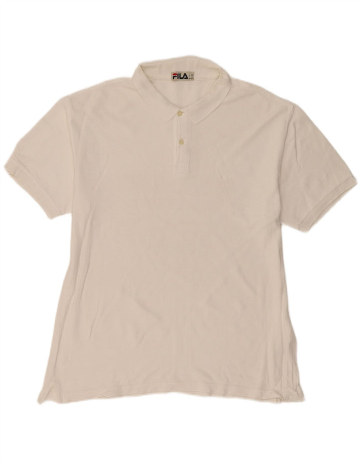 FILA Mens Polo Shirt IT 56 2XL White