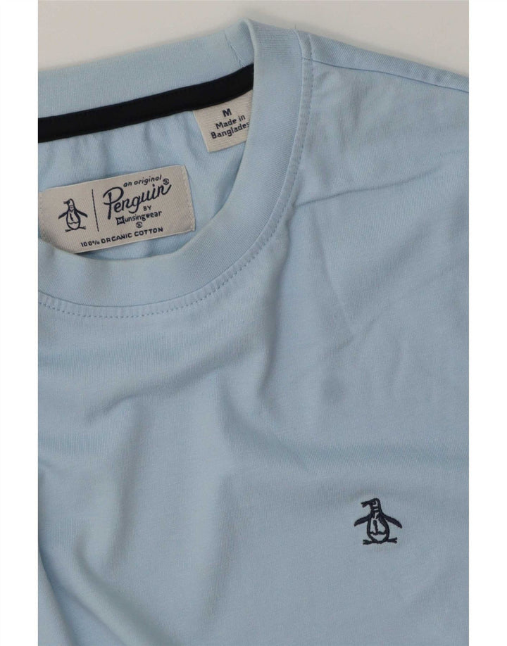 Penguin Mens T-Shirt Top Medium Blue Cotton