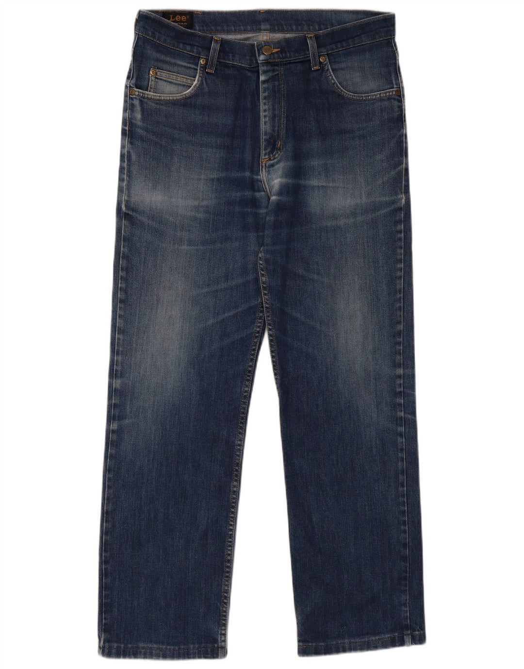 Lee Mens Straight Jeans W34 L30 Blue Cotton