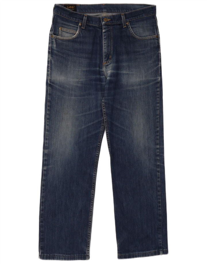 Lee Mens Straight Jeans W34 L30 Blue Cotton