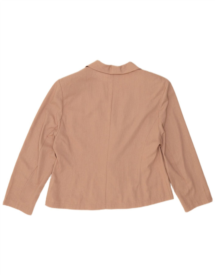 NEU FAST Damen-Blazerjacke mit 3/4-Ärmeln und 3 Knöpfen, EU 44, XL, Beige, Polyester