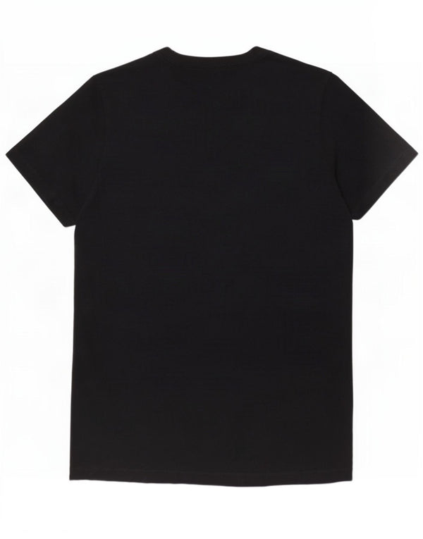 Reebok T-Shirt Graphique Femme UK 12 Coton Noir Moyen