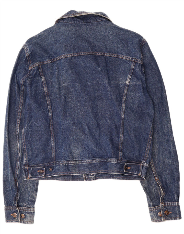 Jesus Mens Denim Jacket UK 38 Medium Blue Cotton