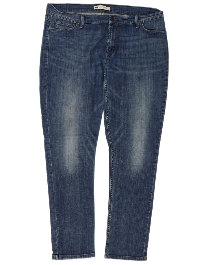 LEVI'S Womens 524 Super Low Slim Jeans W34 L32 Blue Cotton