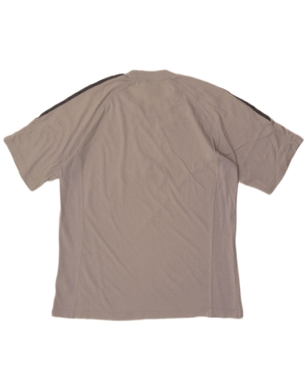 Adidas Mens Graphic T-Shirt Top UK 40/42 Gris Moyen Coton