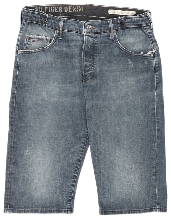Tommy Hilfiger Mens Curtis Distressed farmer rövidnadrág W32 közepes kék