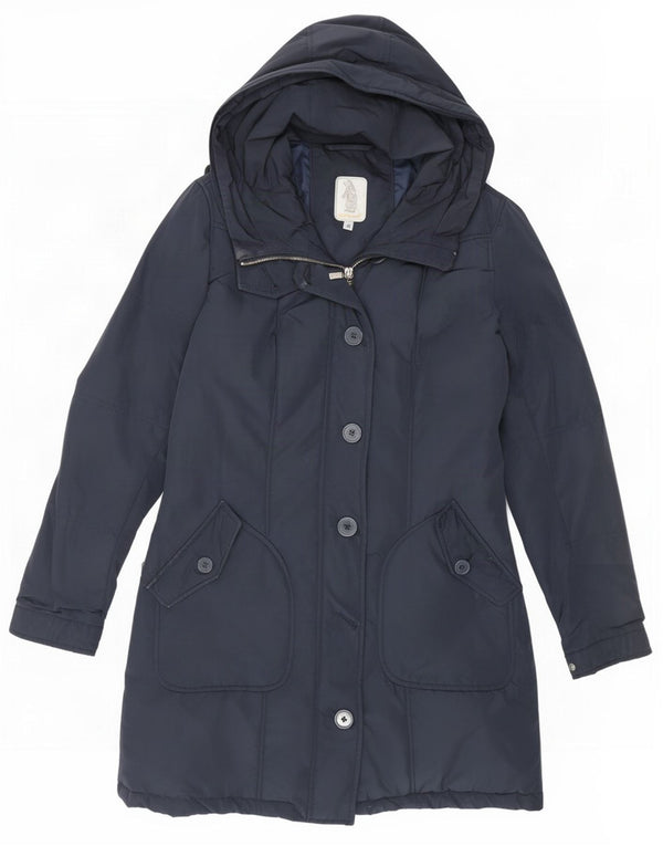 Refrigue Parka con capucha para mujer UK 38 Medium Azul marino Poliéster