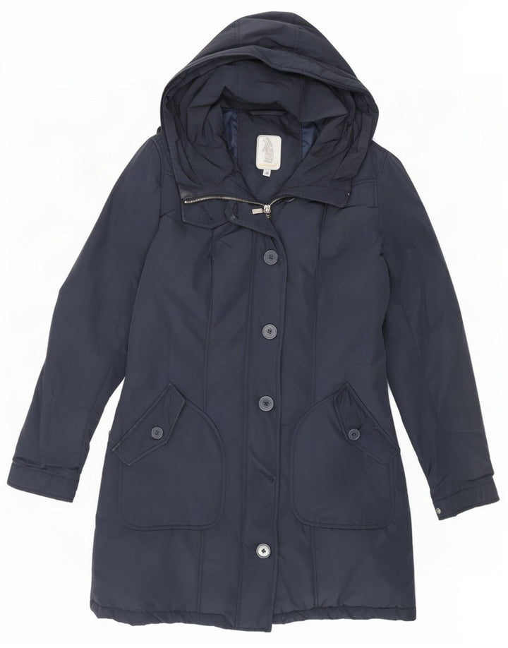 Refrigue Parka con capucha para mujer UK 38 Medium Azul marino Poliéster