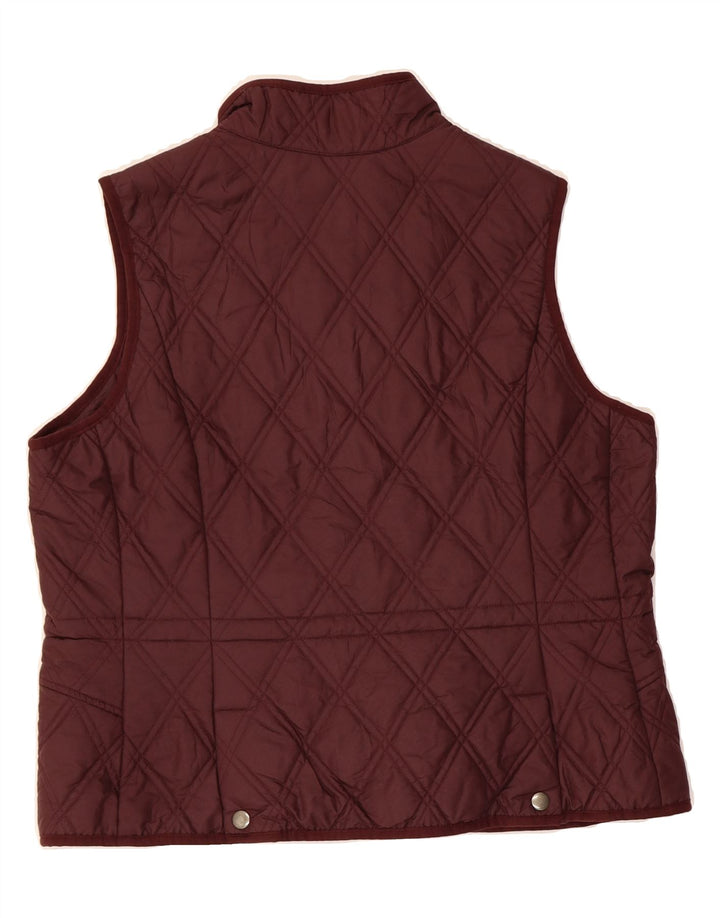 EDDIE BAUER Womens Quilted Gilet UK 16 Large Brown Polyester Vintage Eddie Bauer and Second-Hand Eddie Bauer from Messina Hembry 