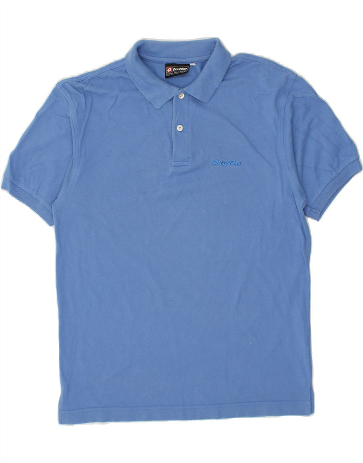 LOTTO Mens Polo Shirt Medium Blue Cotton Vintage Lotto and Second-Hand Lotto from Messina Hembry 