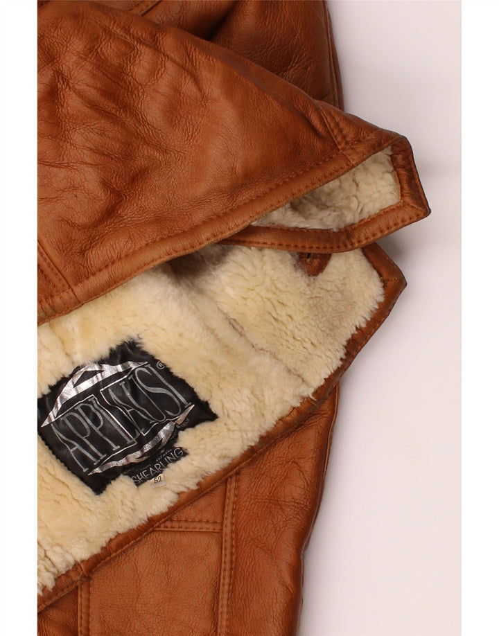 VINTAGE Shearling-jakke til mænd IT 52 XL Brun