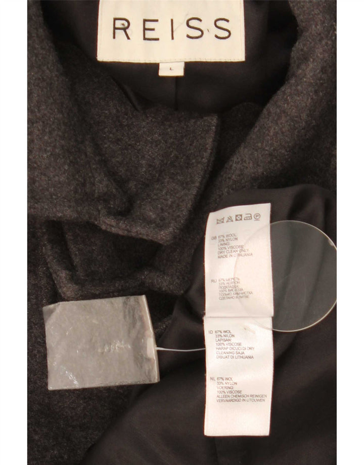 Reiss Herrenmantel UK 40 Große graue Wolle