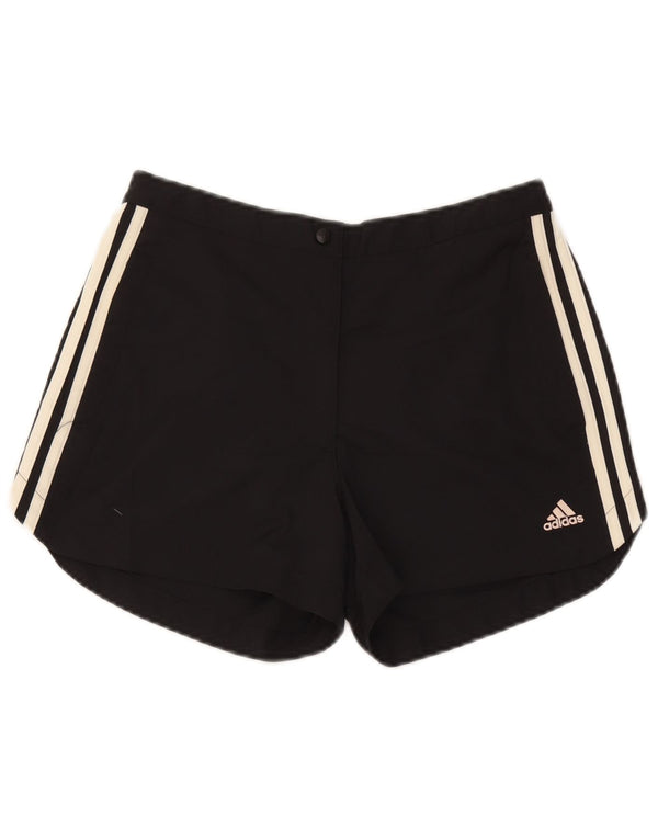 Adidas Pantalones cortos casuales Climalite para mujer UK 12 Medium W28 Poliéster negro