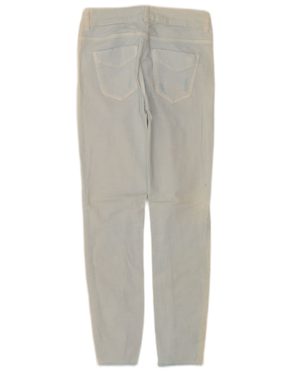 Massimo Dutti Jean skinny vieilli pour femme EU 34 2XS W24 L27 Bleu