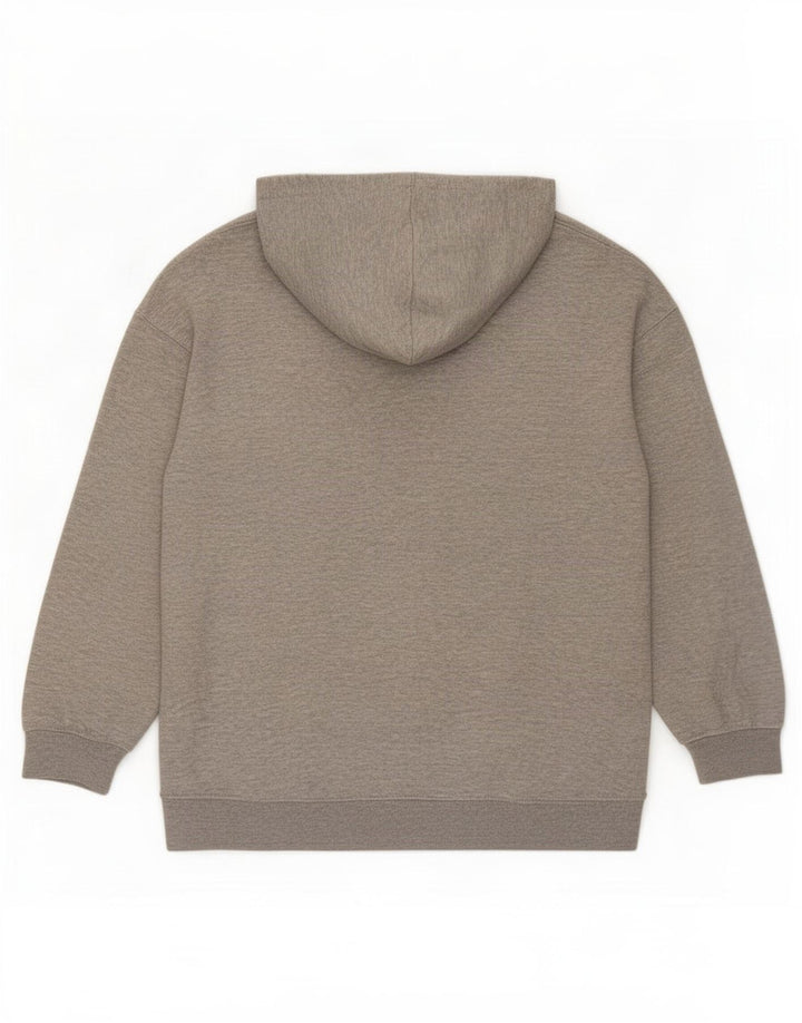 Zara Mens Hoodie Jumper Médio Cinza Poliéster