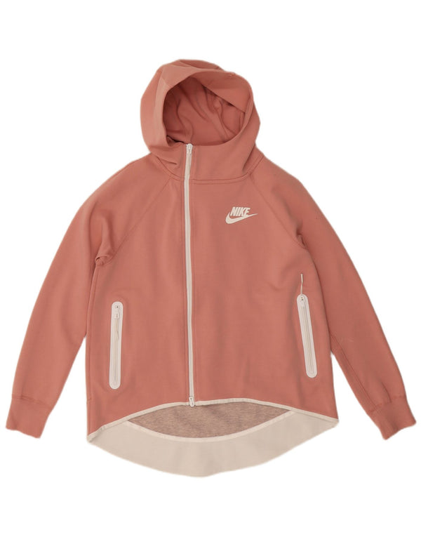Pulover Nike pentru femei, supradimensionat, cu fermoar, bumbac, roz, 10 UK