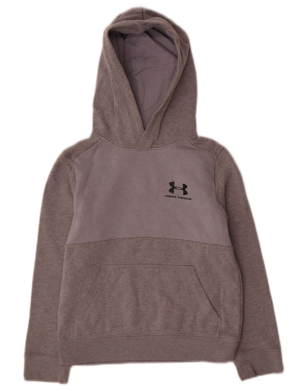 Under Armour Boys Cold Gear Hoodie Jumper 7-8 Years Small Grey