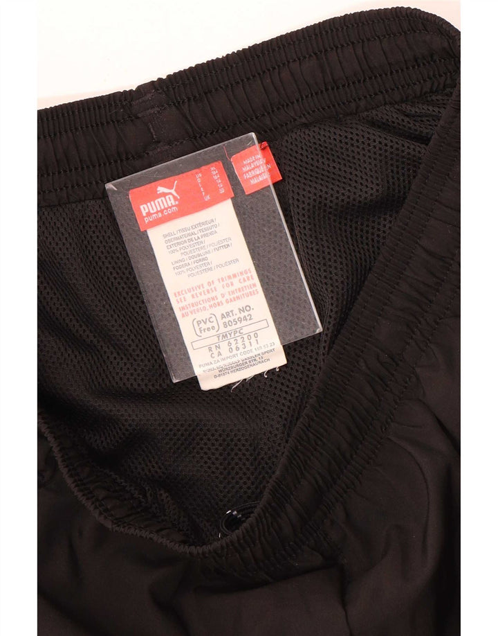 Puma Boys Graphic Tracksuit Trousers 13-14 Years Black Polyester