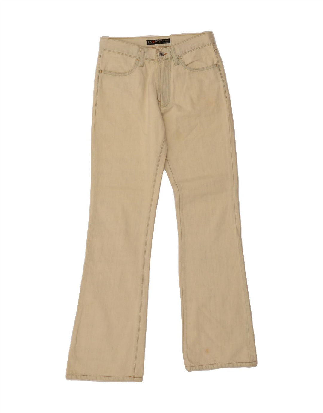 ENERGIE Womens Bootcut Jeans W28 L32 Off White Cotton Vintage Energie and Second-Hand Energie from Messina Hembry 
