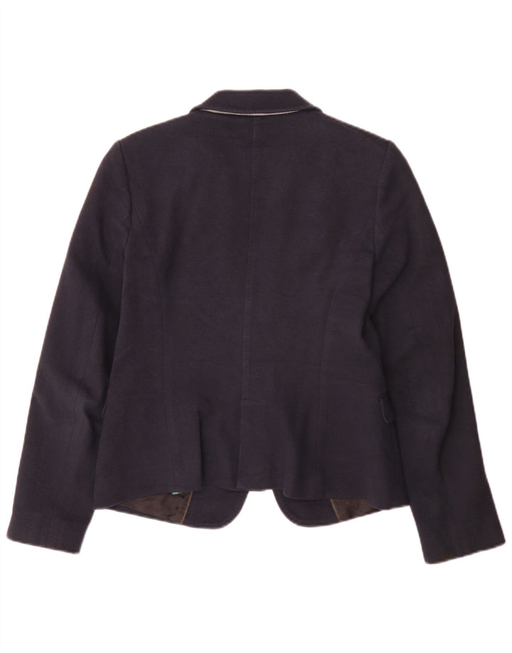 Jaqueta blazer feminina Massimo Dutti com 1 botão UE 40 algodão azul marinho médio