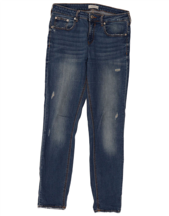 ZARA Womens Distressed Slim Jeans EU 38 Small W28 L28 Blue