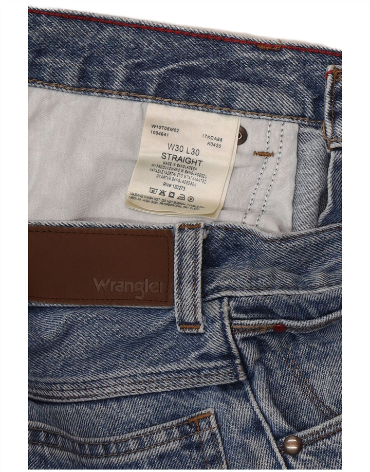 Wrangler Mens Straight Jeans  W30 L30 Blue Cotton