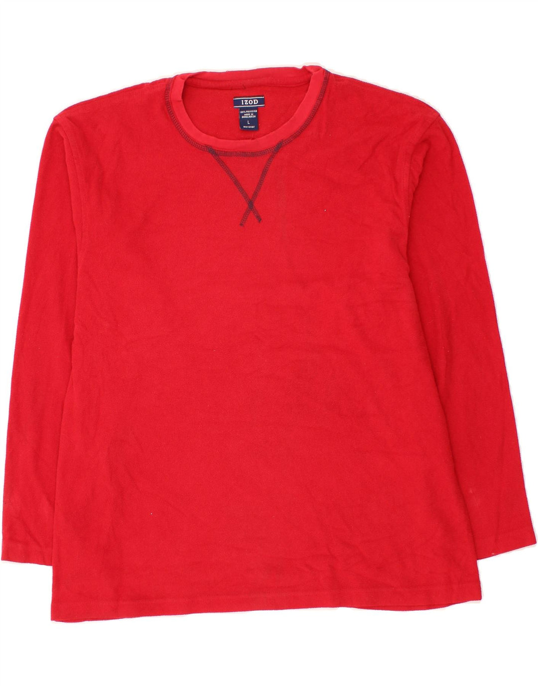 IZOD Mens Fleece Jumper Large Red Polyester Vintage Izod and Second-Hand Izod from Messina Hembry 