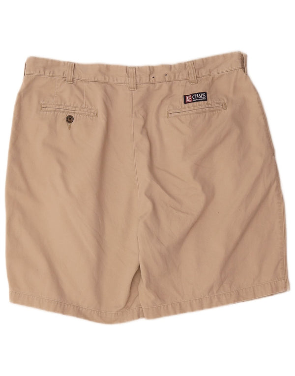 Chaps Ralph Lauren Mens Pegged Chino Shorts W38 XL Beige Cotton