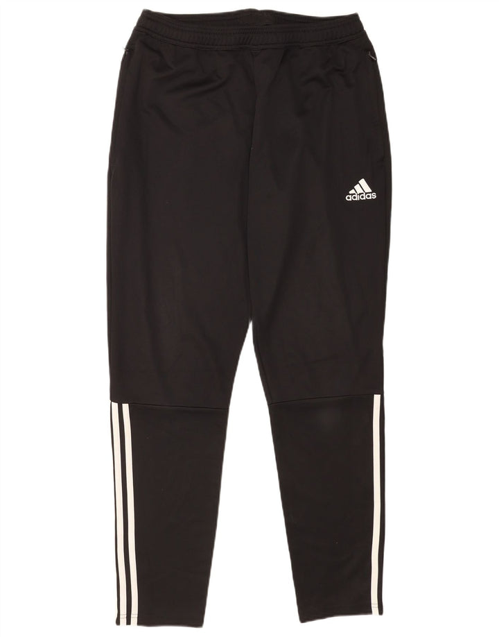 Pantaloni da tuta da uomo Adidas Large neri in poliestere