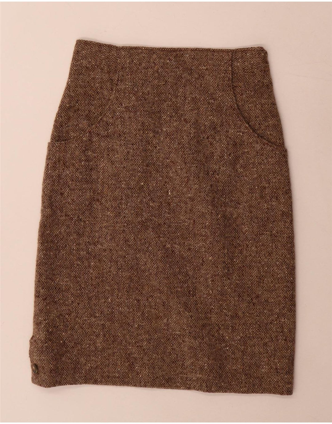 Vintage Womens 2 Piece Skirt Set Medium W24 Brown Flecked