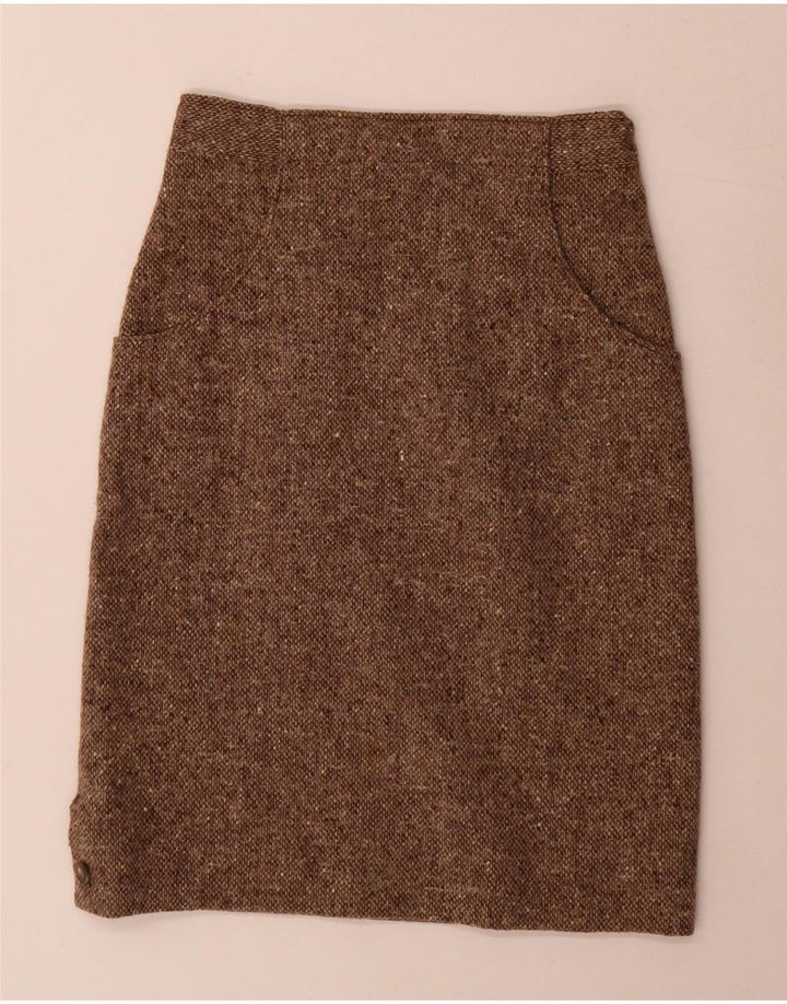 Vintage Womens 2 Piece Skirt Set Medium W24 Brown Flecked