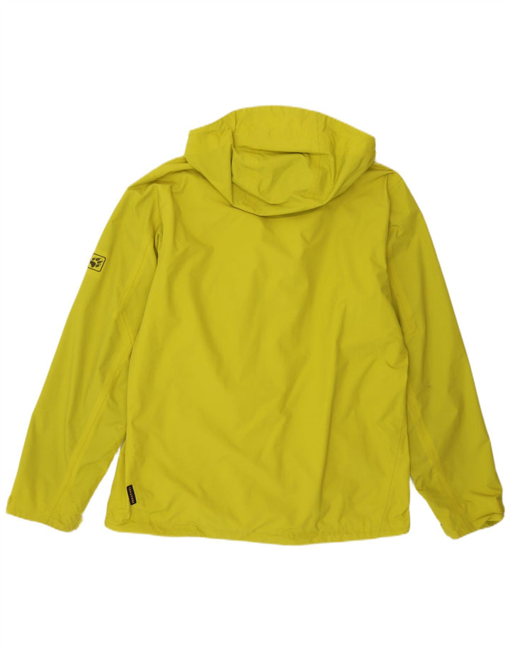 Jack Wolfskin Regnjakke med hætte til mænd UK 38 Medium Yellow