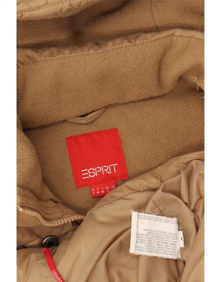ESPRIT Womens Hooded Padded Gilet UK 10 Small Beige Polyester Vintage Esprit and Second-Hand Esprit from Messina Hembry 