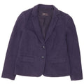 Marks & Spencer Veste blazer à 2 boutons pour femme UK 12 Bleu marine moyen