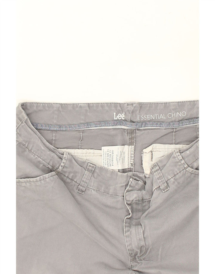 LEE Womens Tapered Casual Trousers US 12 Large W33 L29 Grey Cotton | Vintage Lee | Thrift | Second-Hand Lee | Used Clothing | Messina Hembry 