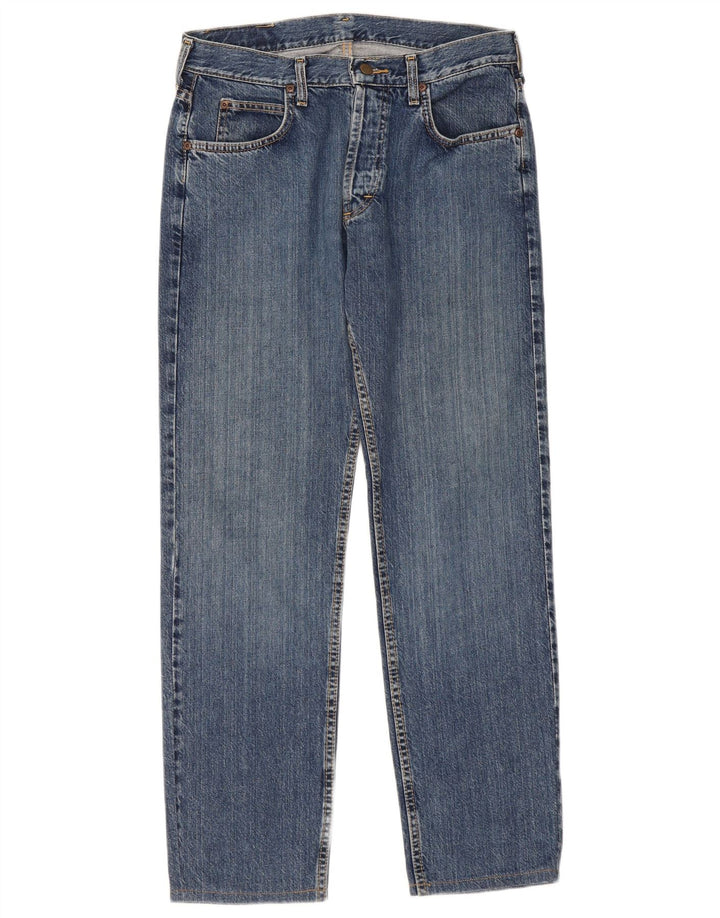 Lee Mens Seattle Straight Jeans W33 L31 Blue Cotton