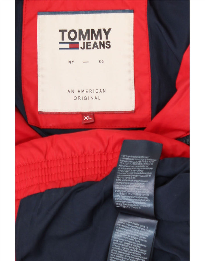 Tommy Hilfiger Mens Padded Jacket UK 42 XL Red Polyester