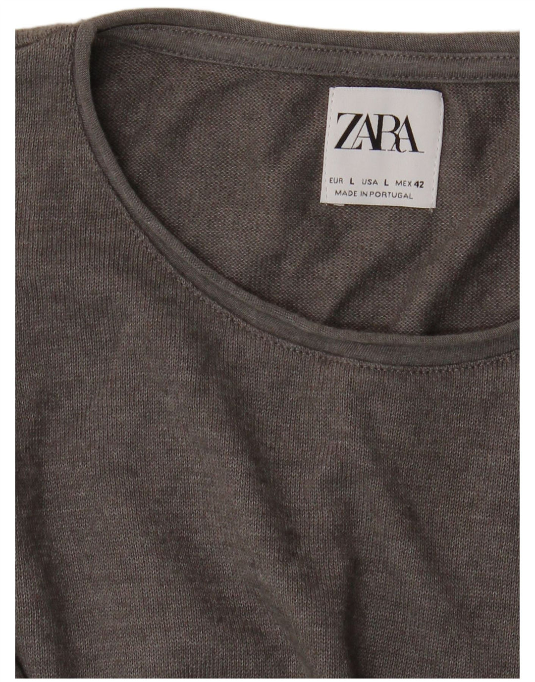 Zara Herre T-Shirt Top Stor Grå