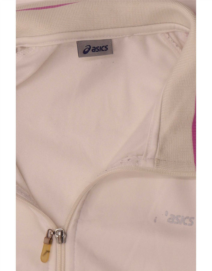 Γυναικεία αθλητική φόρμα Asics Top Jacket UK 18 XL White Colourblock Polyester