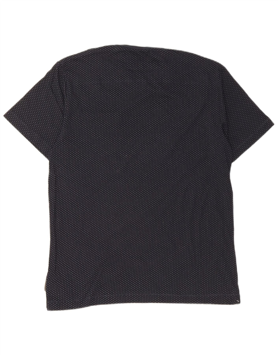 French Connection Mens T-Shirt Top Medium Navy Blue Spotted Cotton