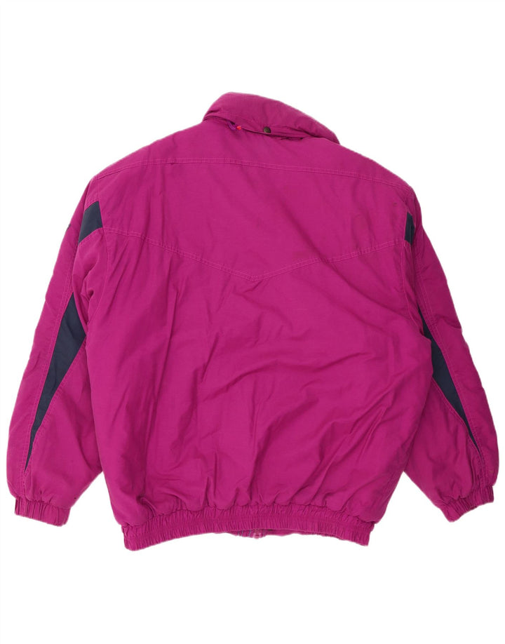 Brugi Mens Hooded Padded Jacket IT 48 Medium Purple Colourblock Polyester