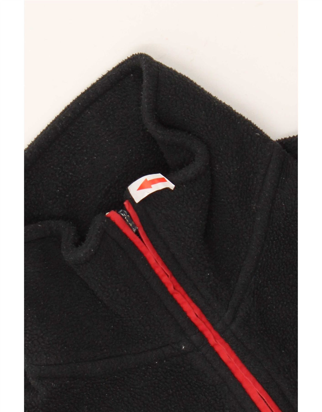 Maglione in pile da uomo K-Way con zip e collo medio a righe nere