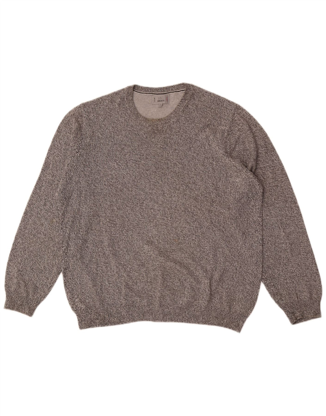 Marks & Spencer Herre sweater med rund hals, stor grå flækket