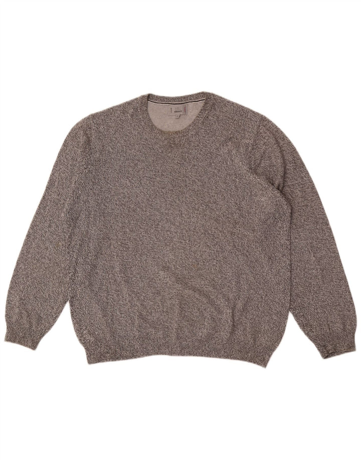 Marks & Spencer Herre sweater med rund hals, stor grå flækket