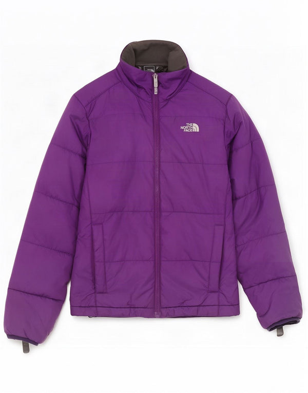 Jaqueta acolchoada feminina The North Face UK 10 pequena roxa nylon