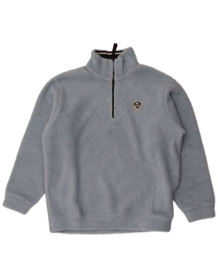 North Sails Pull polaire à col zippé pour homme, grand bleu, polyester