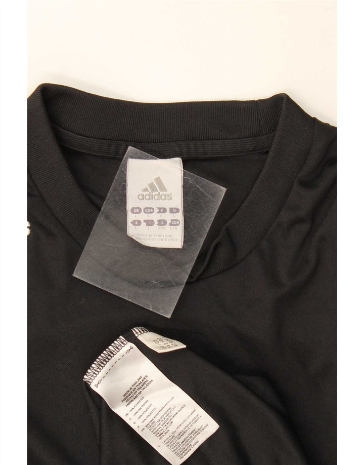T-shirt Adidas Climalite da uomo, grande, in poliestere nero