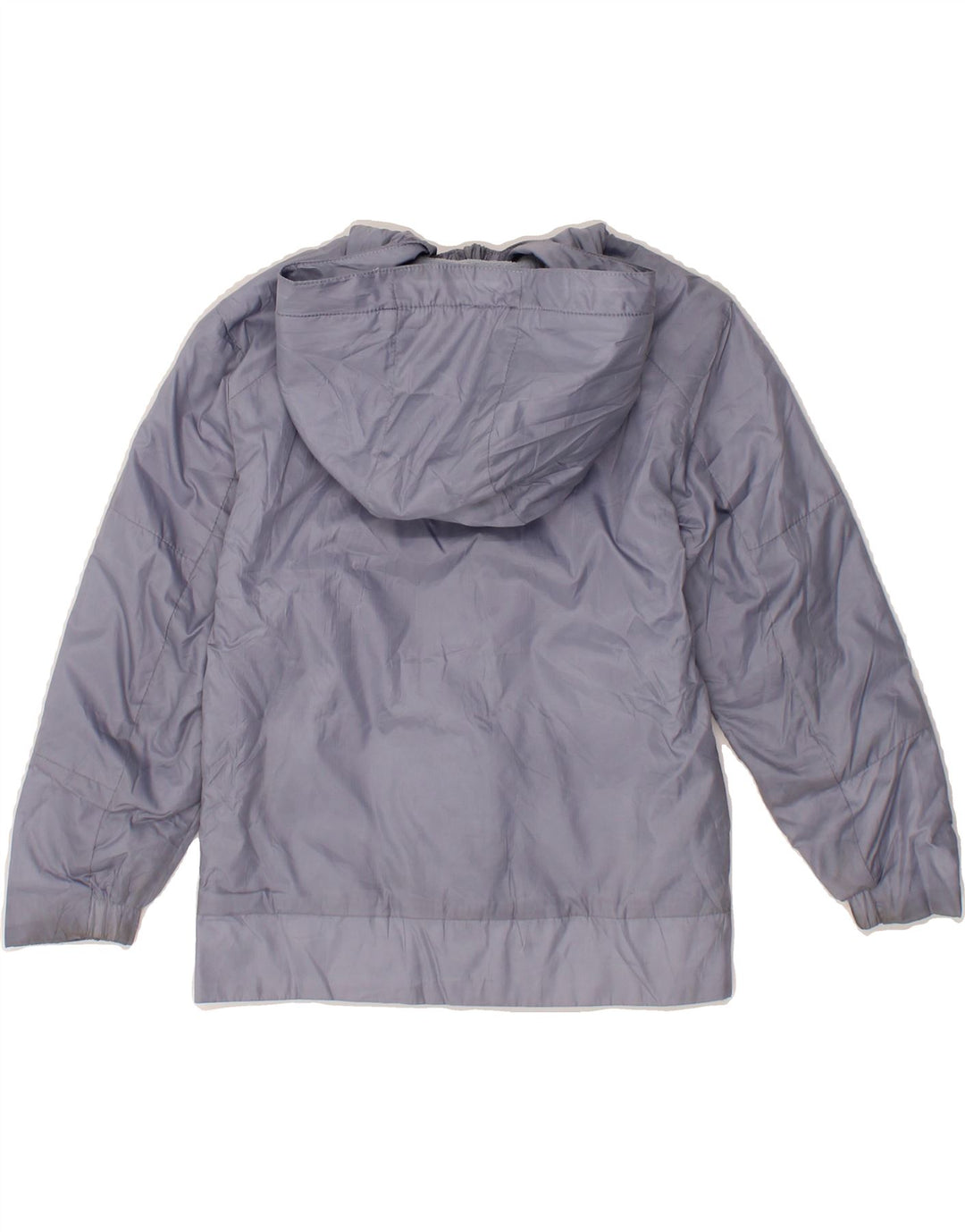 NIKE Girls Hooded Windbreaker Jacket 5-6 Years Medium Blue Polyester Vintage Nike and Second-Hand Nike from Messina Hembry 