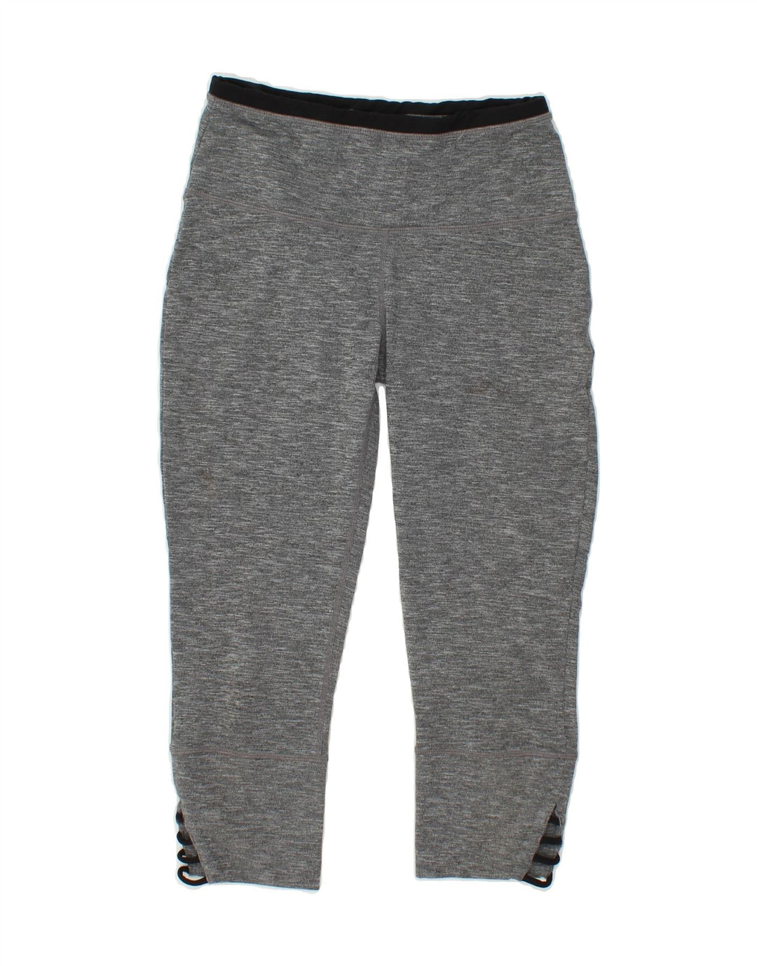 PRANA Womens Capri Leggings UK 10 Small Grey Flecked Polyester Vintage Prana and Second-Hand Prana from Messina Hembry 