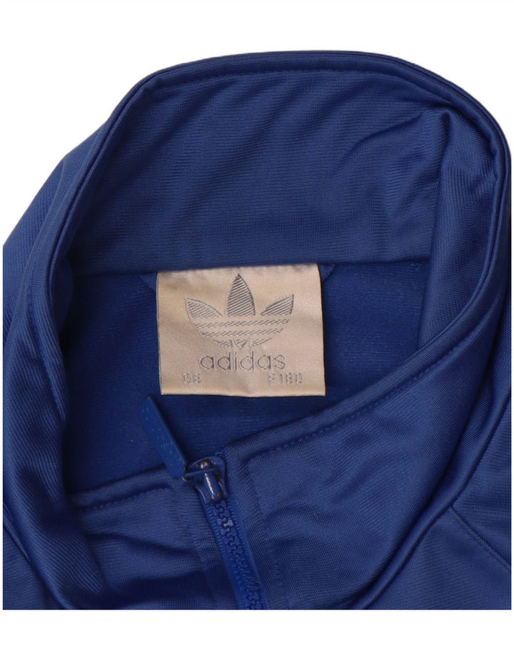 Adidas Mens Tracksuit Top Jacket UK 40/42 Medium Blue Colourblock Polyester